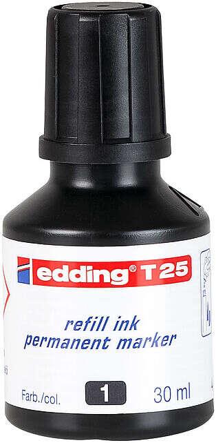 Flacone di ricarica Edding T25 per pennarello indelebile - CapacitÃƒÂ  30 ml - Colore nero