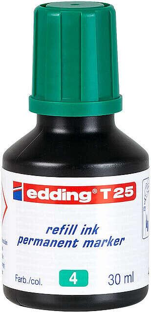 Flacone di ricarica Edding T25 per pennarello indelebile - Capacit 30 ml - Colore verde