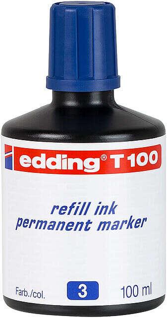 Barca per ricarica T100 EDDING T100 per pennarello permanente - Capacit 100 ml - colore blu