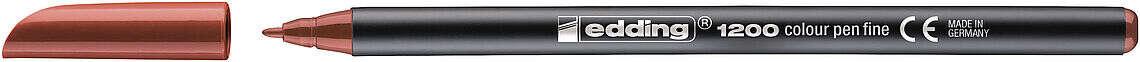 EDDING 1200 CINTURA - Punta tonda - 1 mm Scate - Inchiostro a base acqua - colore marrone