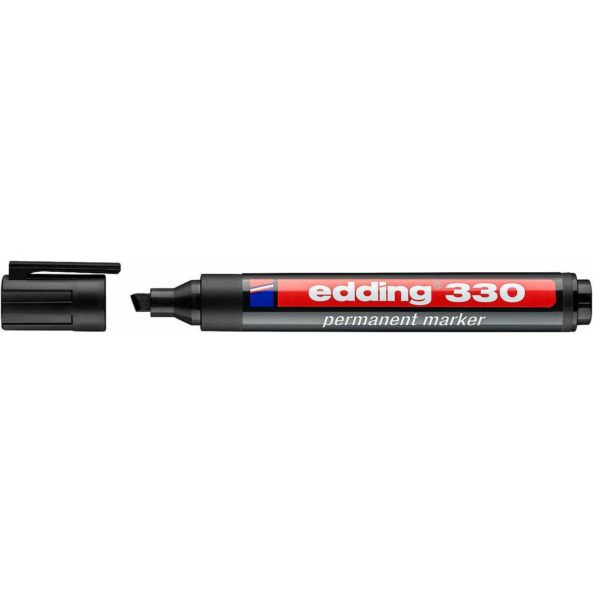 edding 330 Permanent Marker A8 Black Box of 10
