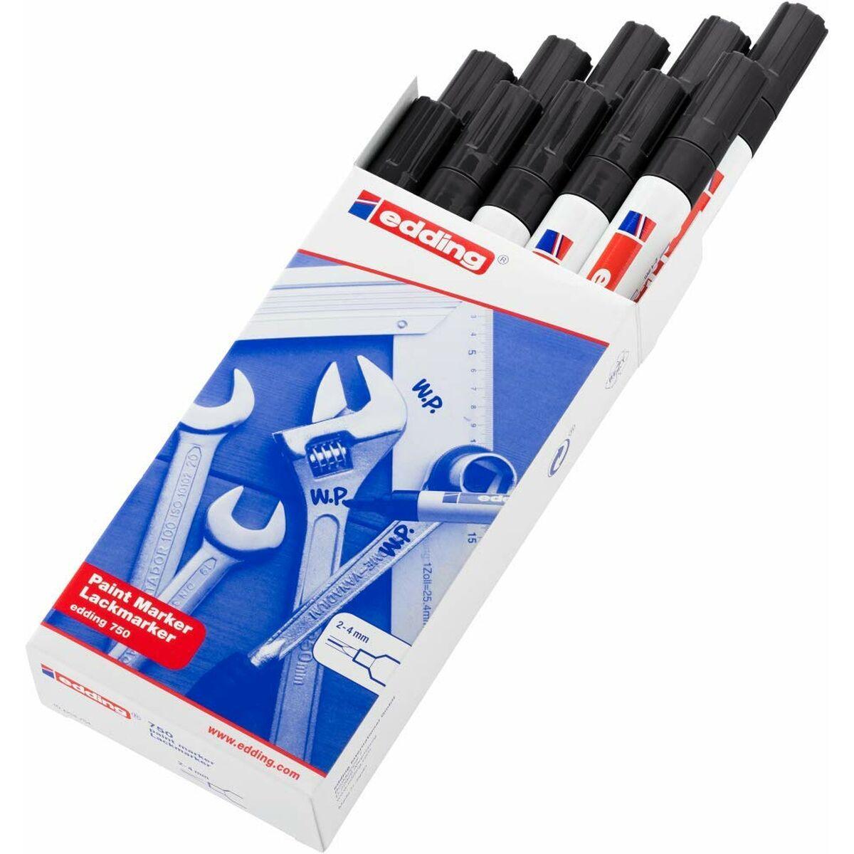 edding 750 Paint marker Black Box of 10