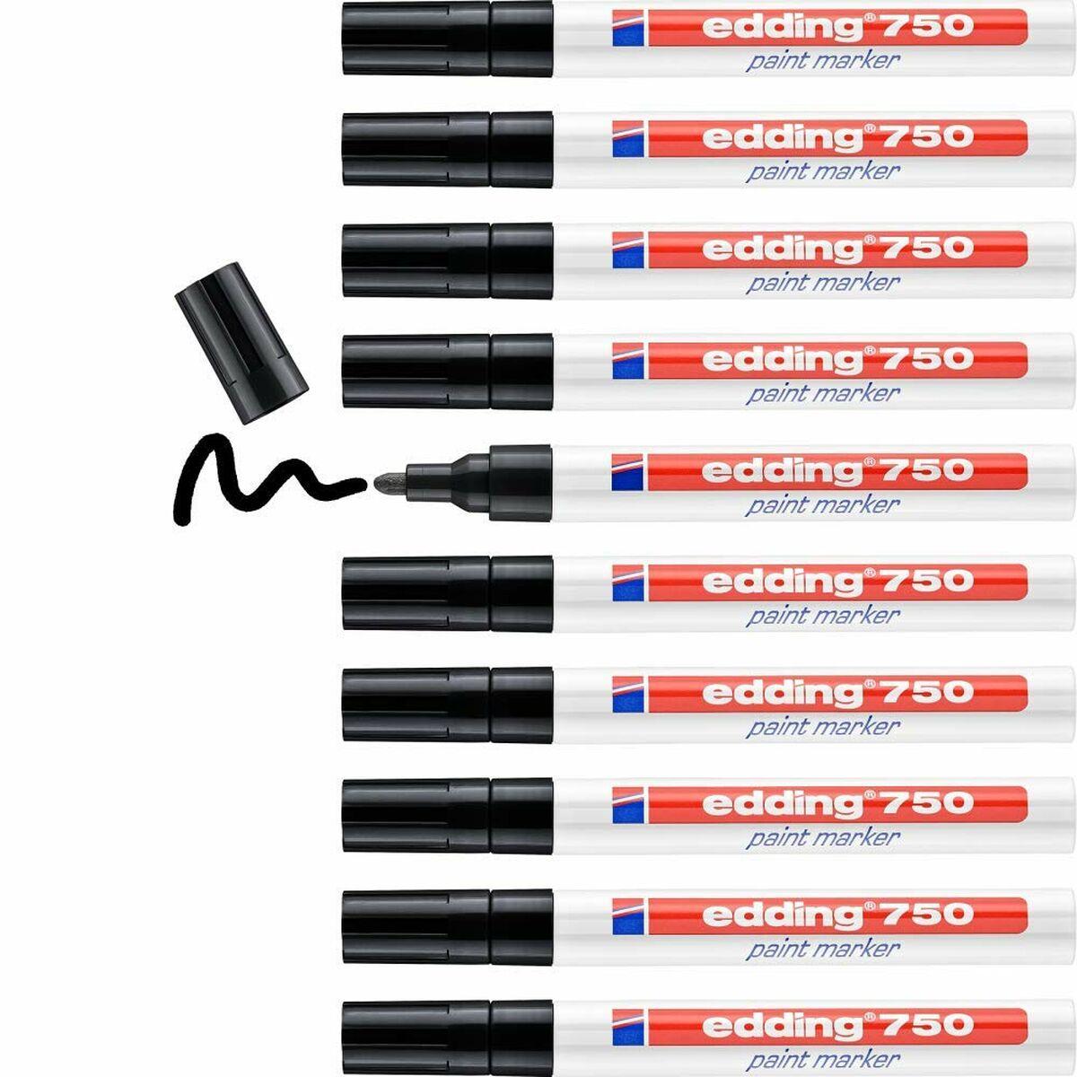 edding 750 Paint marker Black Box of 10