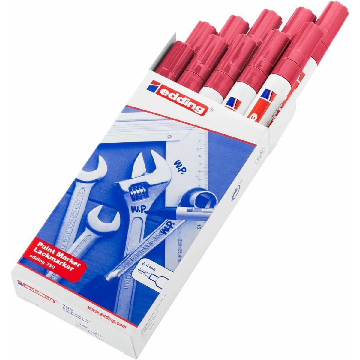 edding 750 Paint marker Red Box of 10