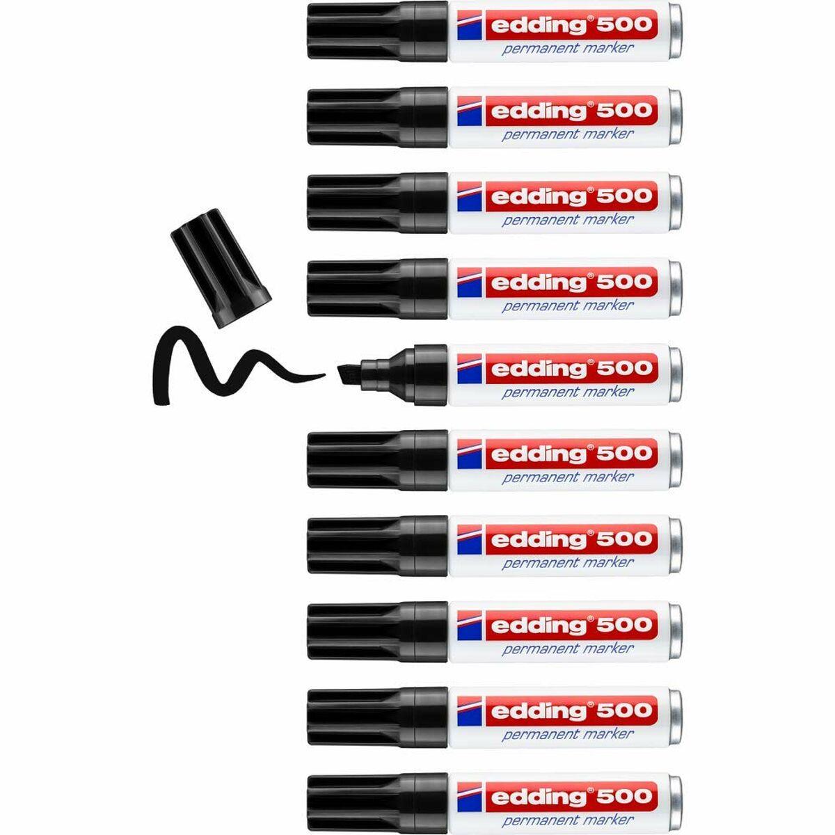 edding 500 Permanent Marker Black Box of 10