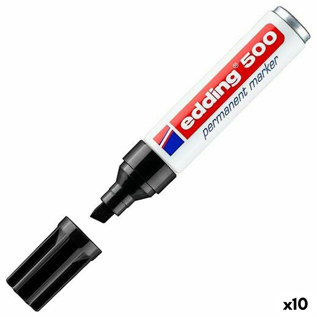 edding 500 Permanent Marker Black Box of 10