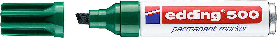 EDDING 500 PERFANENT MARKER - SUGGERIMENTO SMEVOLE - SCATA tra 2 e 7 mm.- ricaricabile - asciugatura istantanea - colore verde