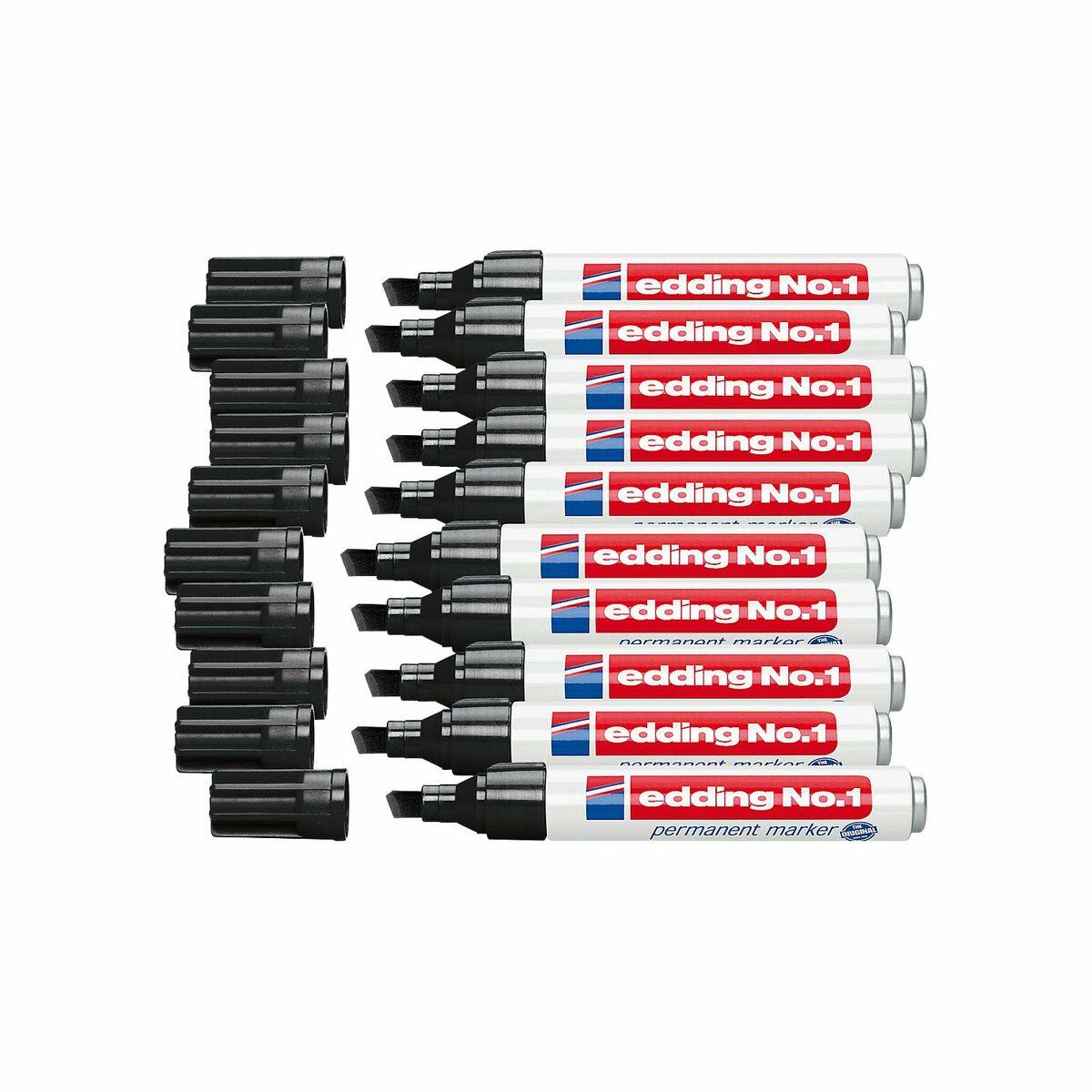 Marcatore permanente Edding N 1 Nero (10 Unit )