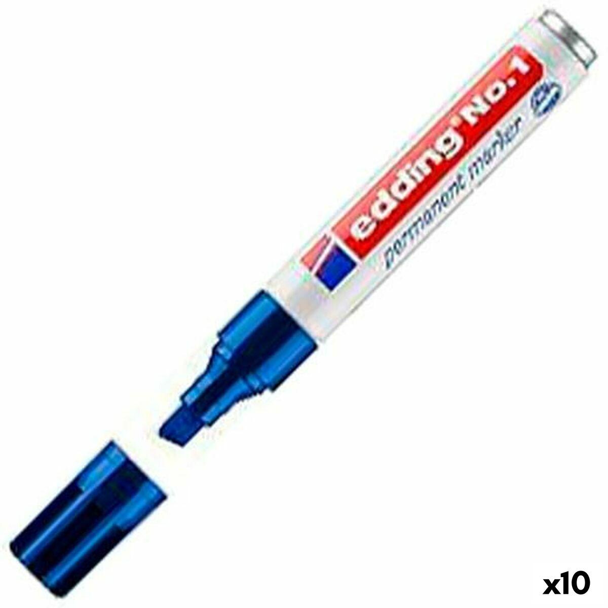 Marcatore permanente Edding N1 Azzurro (10 Unit )