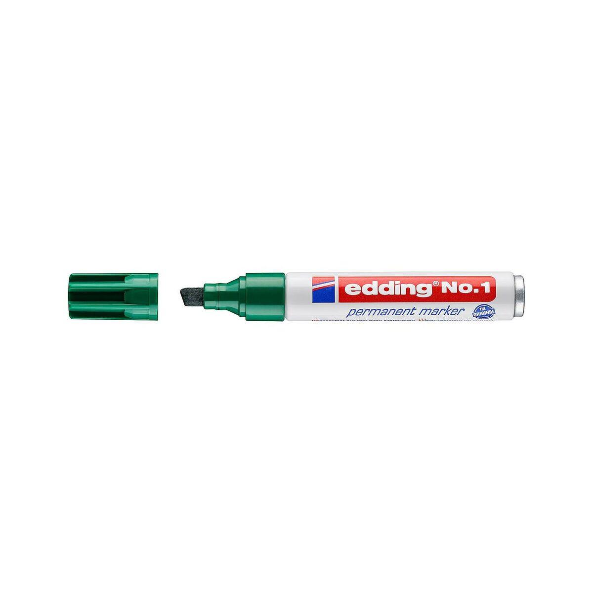Marcatore permanente Edding NÃ‚Âº1 Verde (10 UnitÃƒÂ )