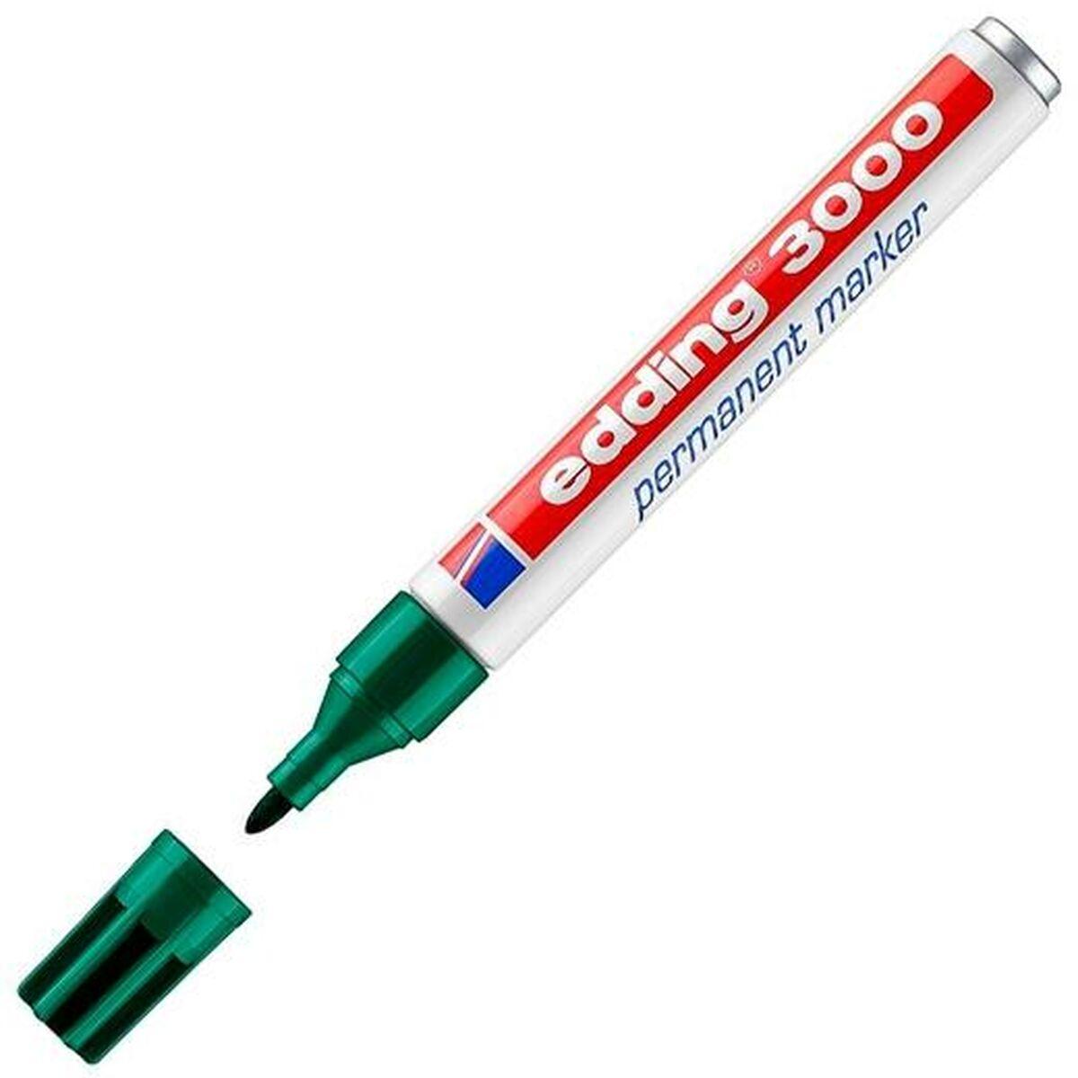 Marcatore permanente Edding 3000 Verde (10 Unit )