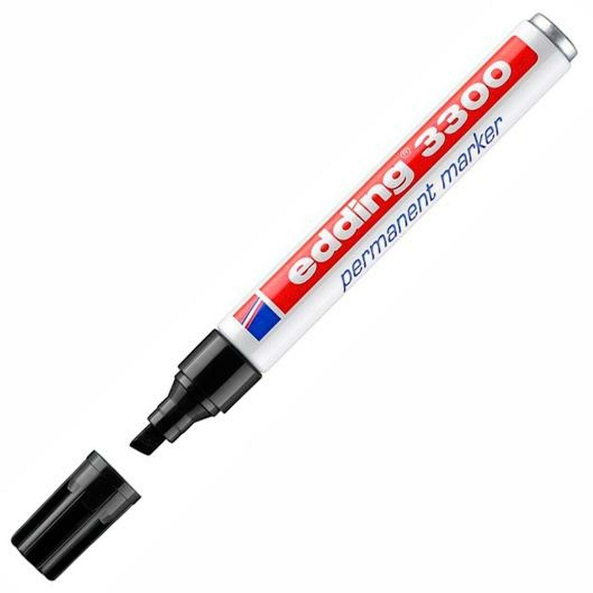 Marcatore permanente Edding 3300 Nero (10 Unit )