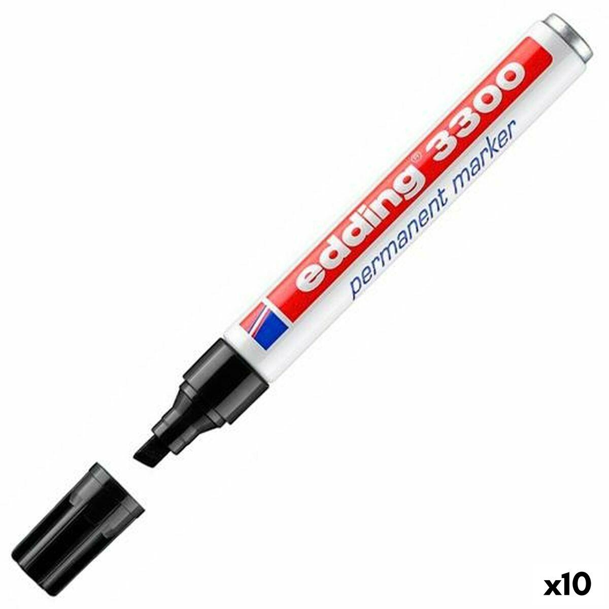 Marcatore permanente Edding 3300 Nero (10 Unit )