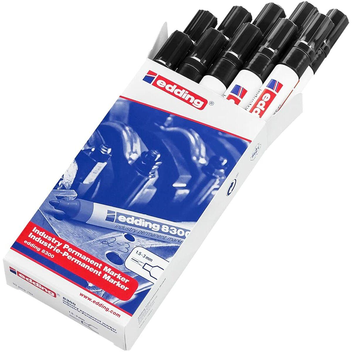edding 8300 permanent marker x/t black Box of 10