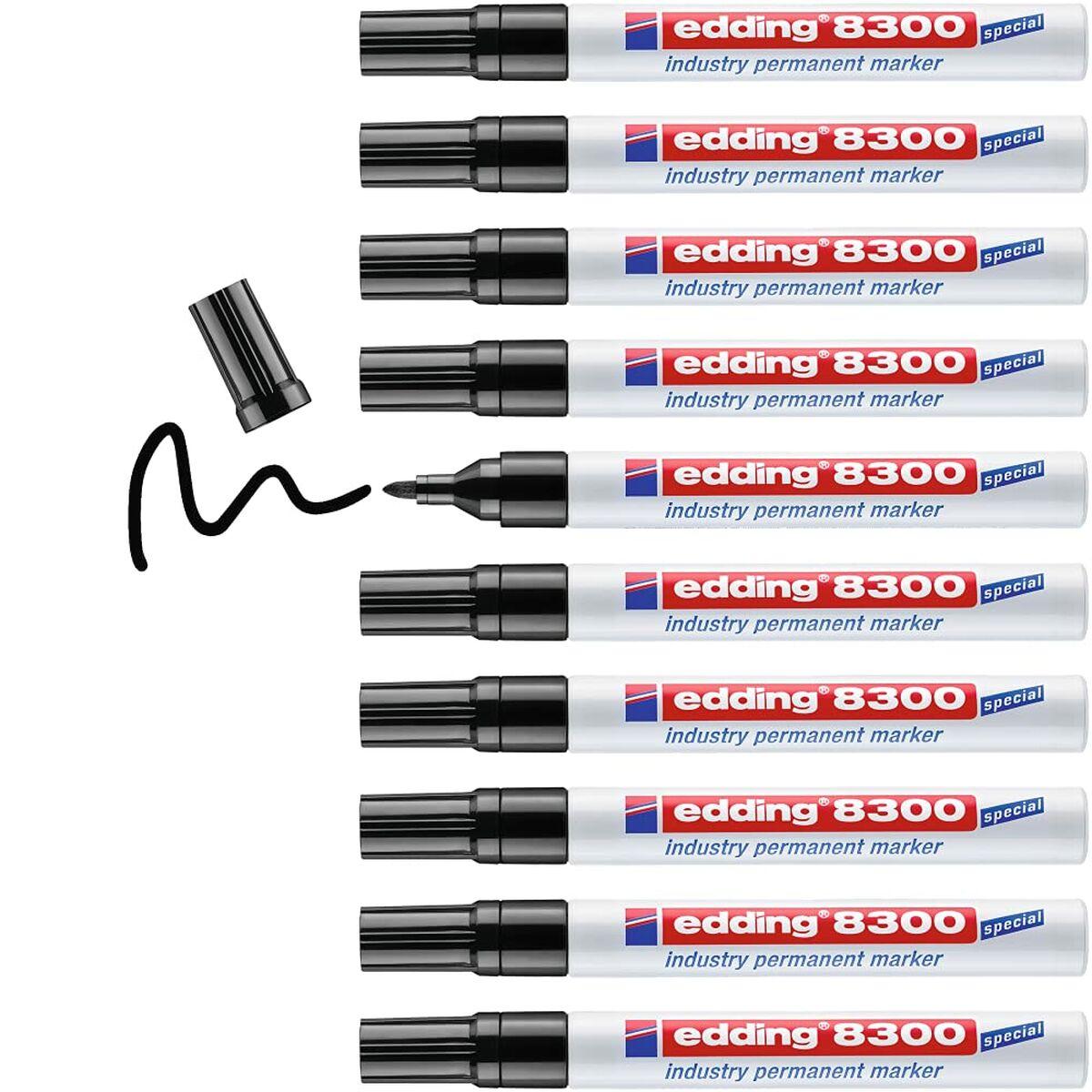 edding 8300 permanent marker x/t black Box of 10