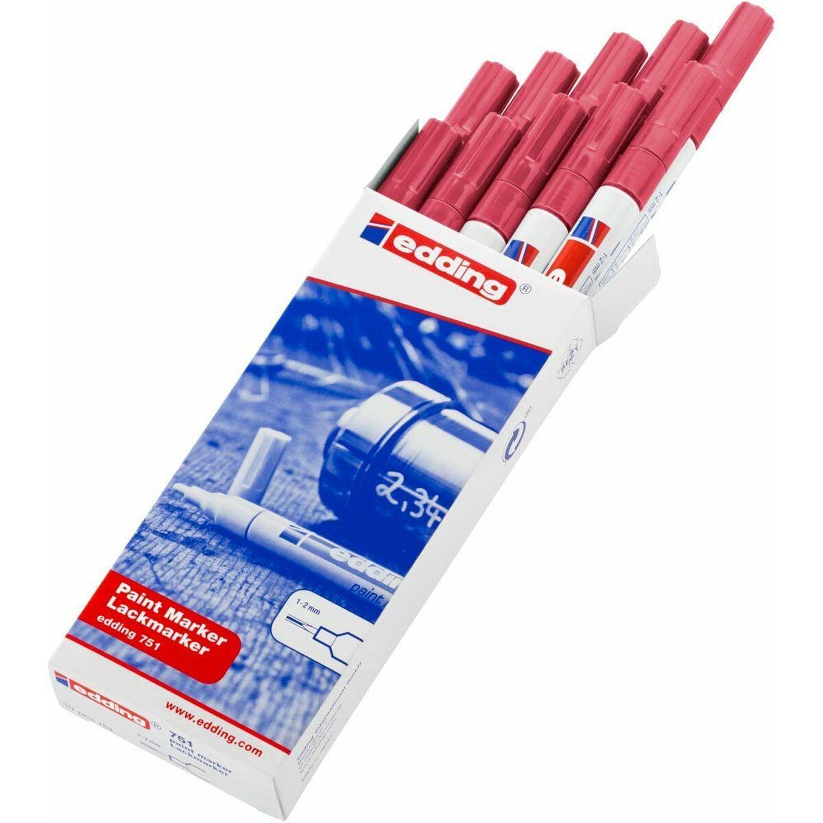 edding 751 Paint marker Red Box of 10