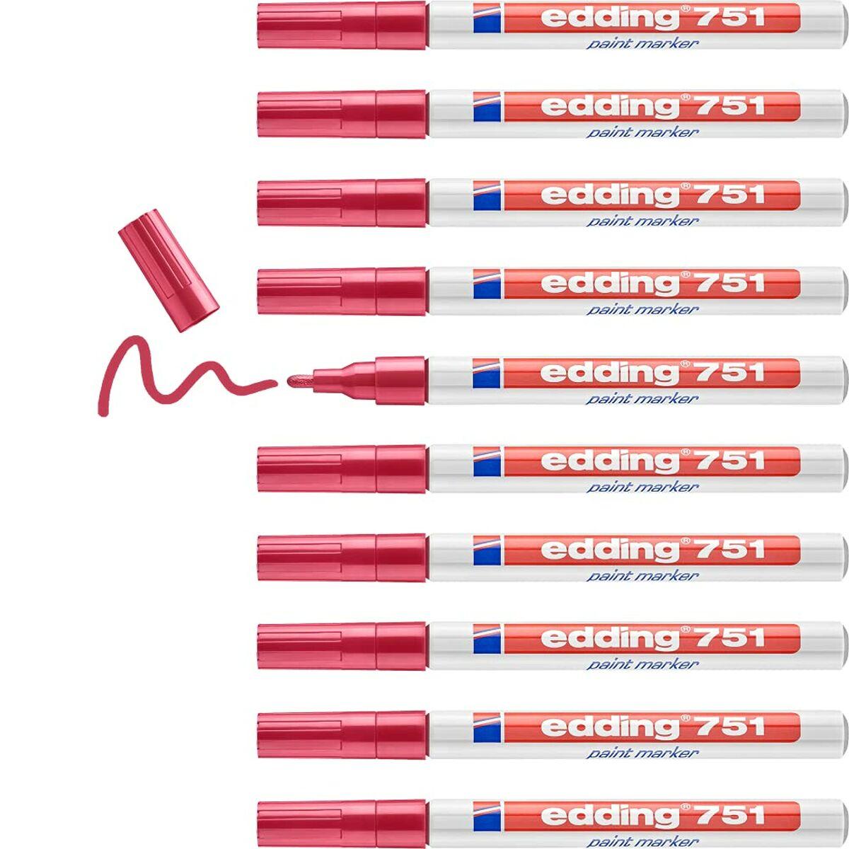 edding 751 Paint marker Red Box of 10
