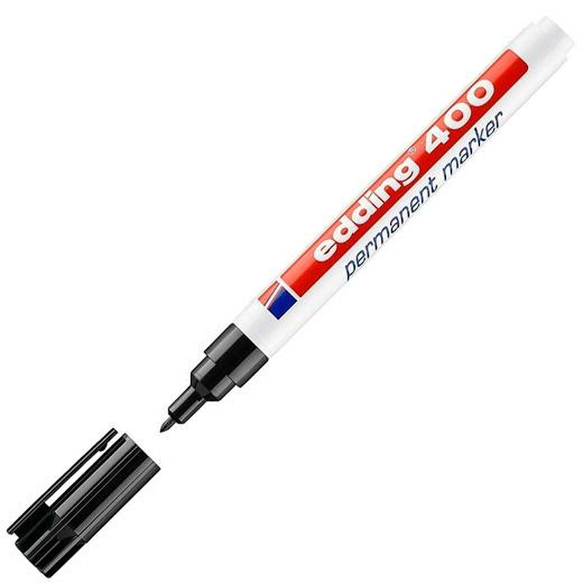 Marcatore permanente Edding 400 Nero (10 Unit )