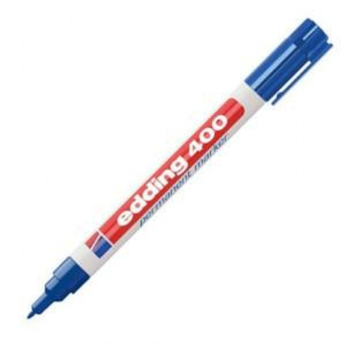 Marcatore permanente Edding 400 Azzurro (10 Unit )