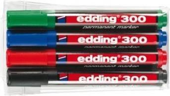 EDDING 300 PermanentMarker Rundspitze 1,5 - 3 mm - 4 pezzi