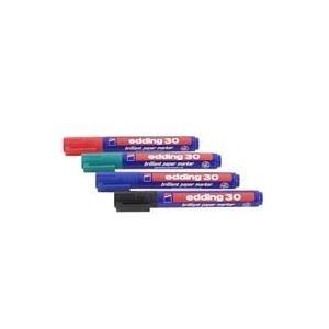 edding Edding 30 set di 10 colori. Pennarello indelebile 5x nero 2x blu 2x rosso 1x verde 15 - 30 mm