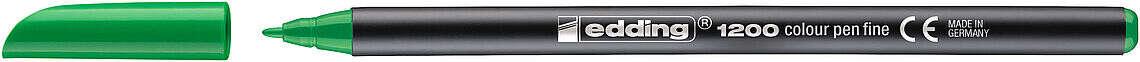 Guaina EDDING 1200 - Punta tonda - Scate 1 mm - base acqua - colore verde neon