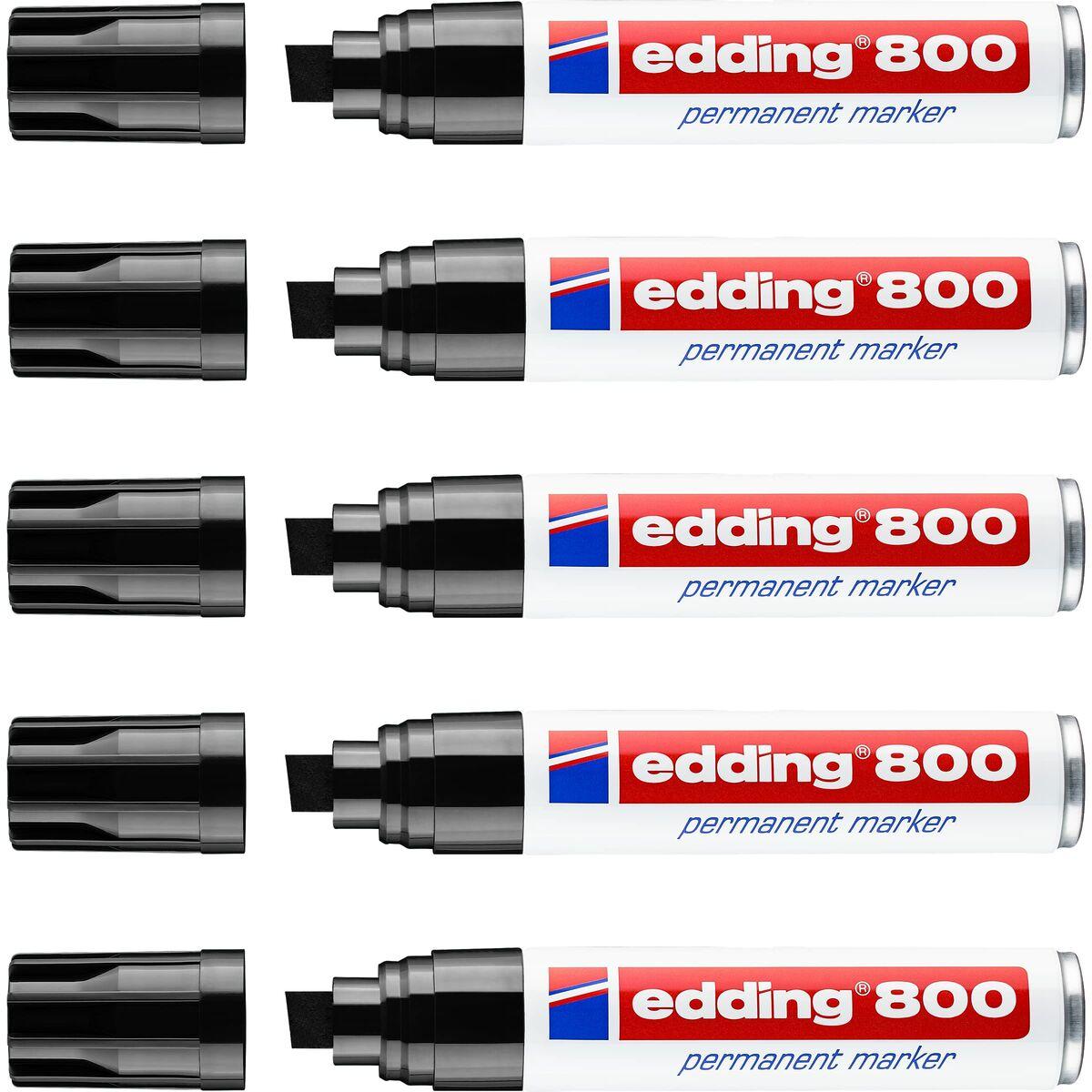 edding 800 Permanent Marker Black Box of 5