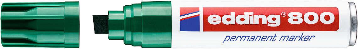 EDDING 800 PERFANENT MARKER - SUGGERIMENTO BEVELAR - SCATA tra 4 e 12 mm.- ricaricabile - asciugatura istantanea - colore verde