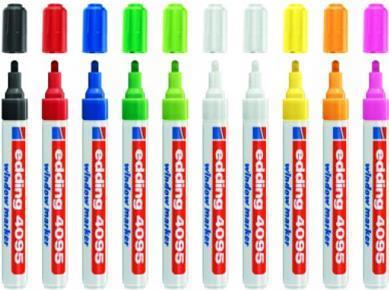 Edding 4095. Colori di scrittura nero blu verde arancione rosa rosso bianco giallo larghezza della linea (min) 2 mm larghezza d