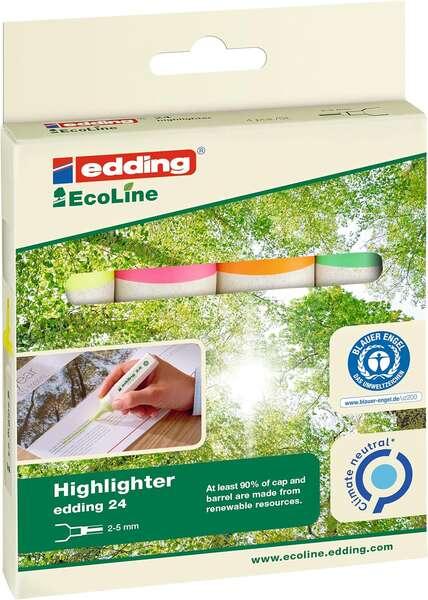 edding 24-4 S EcoLine highlighter set Pack of 4