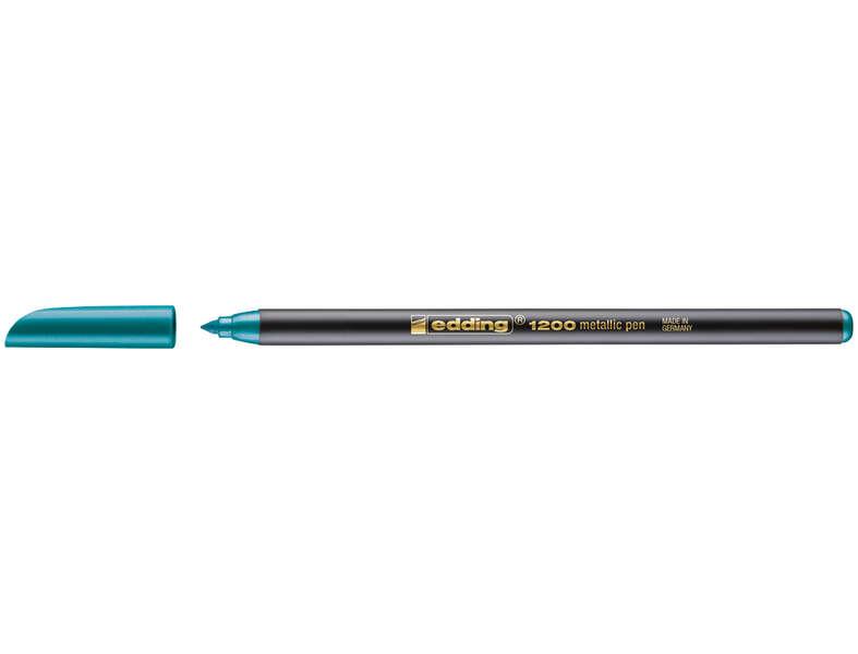 EDDING 1200 GUARNIZIONE - SUGGERIMENTO TONDO - 1 mm Scate - Inchiostro a base d'aqua - colore verde metallico
