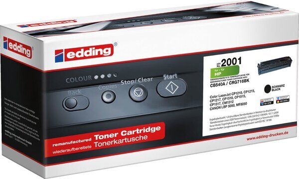 toner edding EDD-2001 nero compatibile con HP 125A Canon 716BK(CB540A 1980B002AA)