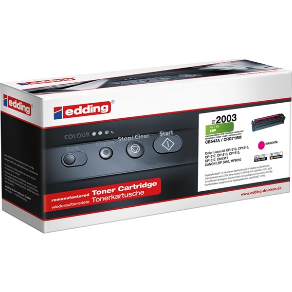 toner edding EDD-2003 magenta compatibile con HP 125A Canon 716M(CB543A 1978B002AA)