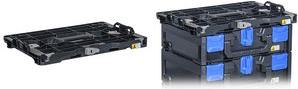 Piastra per la plastica ABS in plastica ABS, nera di Platte Multi-Adapter Allit, per accoppiamento dei metabox europei, -1 pezz