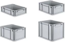 Allit Storage Box Profiplus Euroco C412, Eurobox grigio realizzato in PP, maniglie chiuse, resistente - 1 pezzo (456800)