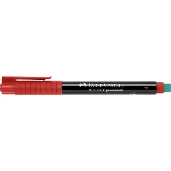 Faber -castell multimark marker permanente - larghezza della corsa da 06 mm - gomma gomma integrata - resistenti alla luce e al