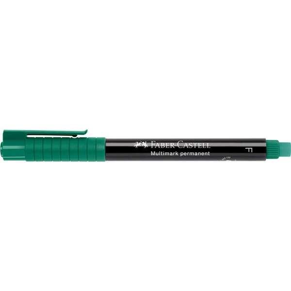 Faber -castell multimark marker permanente - larghezza della corsa da 06 mm - gomma integrata - resistente alla luce e all'acqu