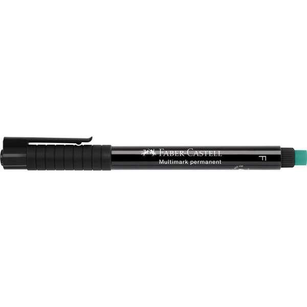 Faber -castell multimark marker permanente - larghezza della corsa da 06 mm - gomma integrata - resistente alla luce e all'acqu