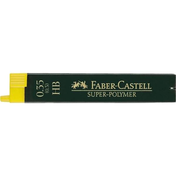 Faber-Castell 9063 Confezione da 12 Mine in Super-Polimero per Portamine 03 HB - Resistenti e Lisce