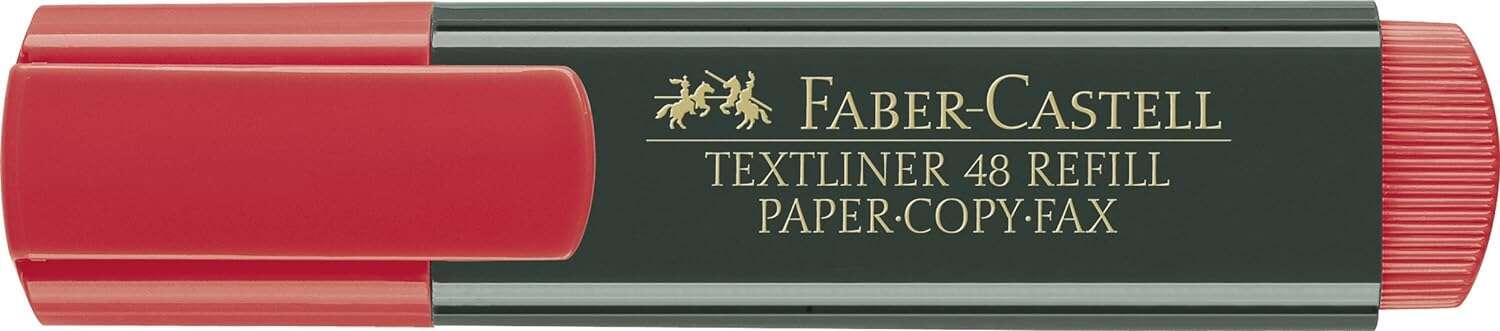 Faber-Castell Textliner 48 Pennarello fluorescente - Punta a forma di cuoio - Linea tra 1.2 mm e 5 mm - Inchiostro a base acqua