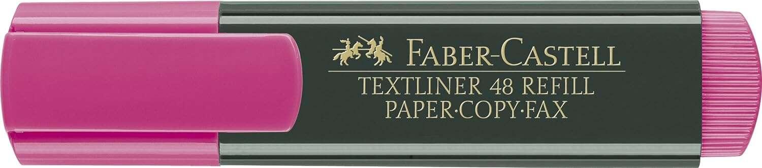 Faber-Castell Textliner 48 Pennarello fluorescente - Punta a forma di scalpo - Tratto 12 mm e 5 mm - Getto d'inchiostro a base
