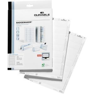 Cartelli segnaletici DURABLE Piastra inserto Dp 30x60 540pz. 60 x 30 cm bianco