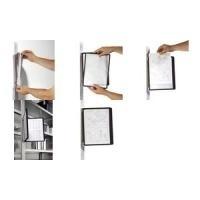 Espositore da parete DURABLE Supporto da parete Vario 5 pezzi. Magnete DIN A4 nero