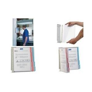 Supporto da parete per sistema espositivo da parete DURABLE con 10 pannelli DIN A4 multicolore