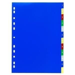 Registro delle cartelle durevoli 1-12 - multicolore