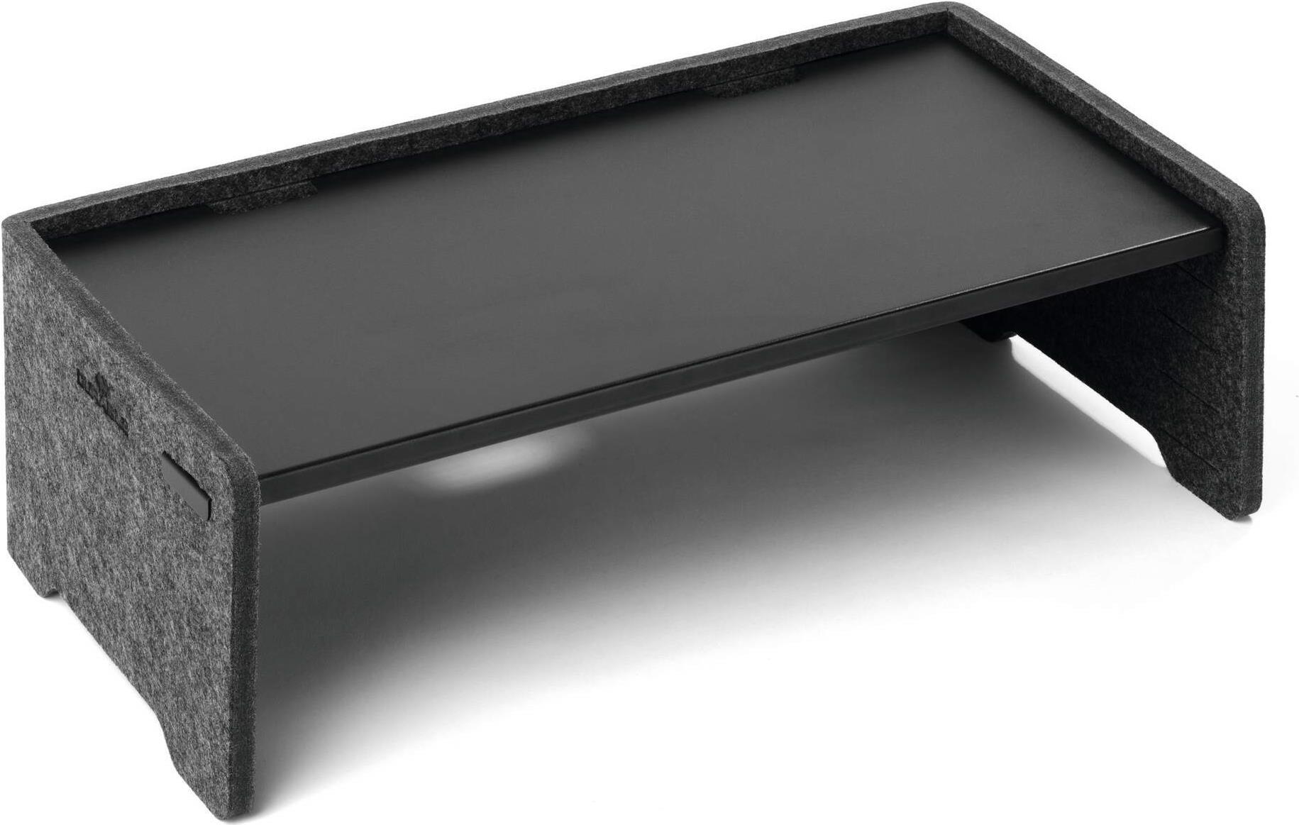 Supporto per monitor EFFECT ergonomico antracite/realizzato in feltro PET al 60%.