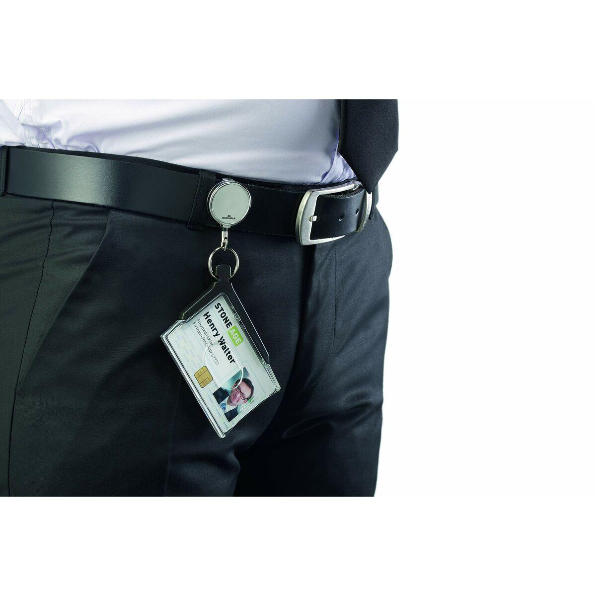 Custodia per Carta d'Identità  Durable DELUXE PRO Trasparente Antracite polipropilene 10 Pezzi (10 Unità )