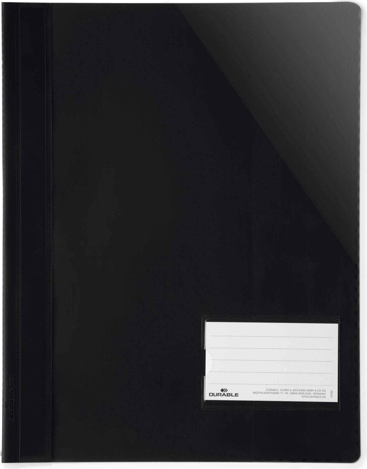 Cartella a fogli mobili DURABLE DIN A4 extra larga in PVC nero