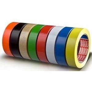 Tesa Packaging Tape 4104, 50 mm x 66 m, nero fatto in PVC, alta potenza adesiva, adesivo su base di gomma naturale, -3 pezzi (0