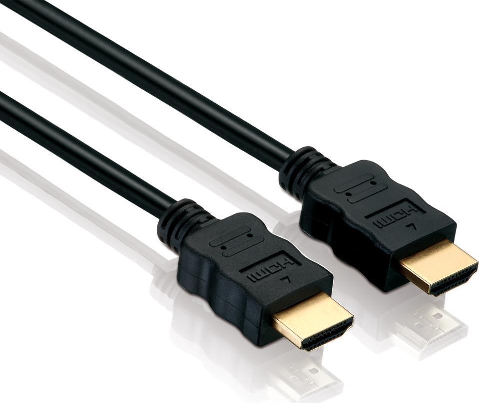 Cavo di collegamento Helos, HDMI maschio/maschio, FULL HD, BASIC, 0,5 m, nero